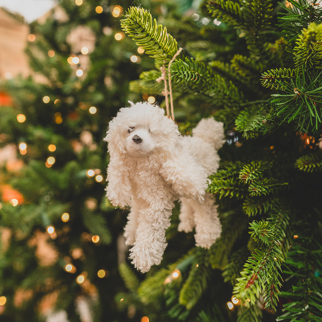 Faux Fur Dog Ornament