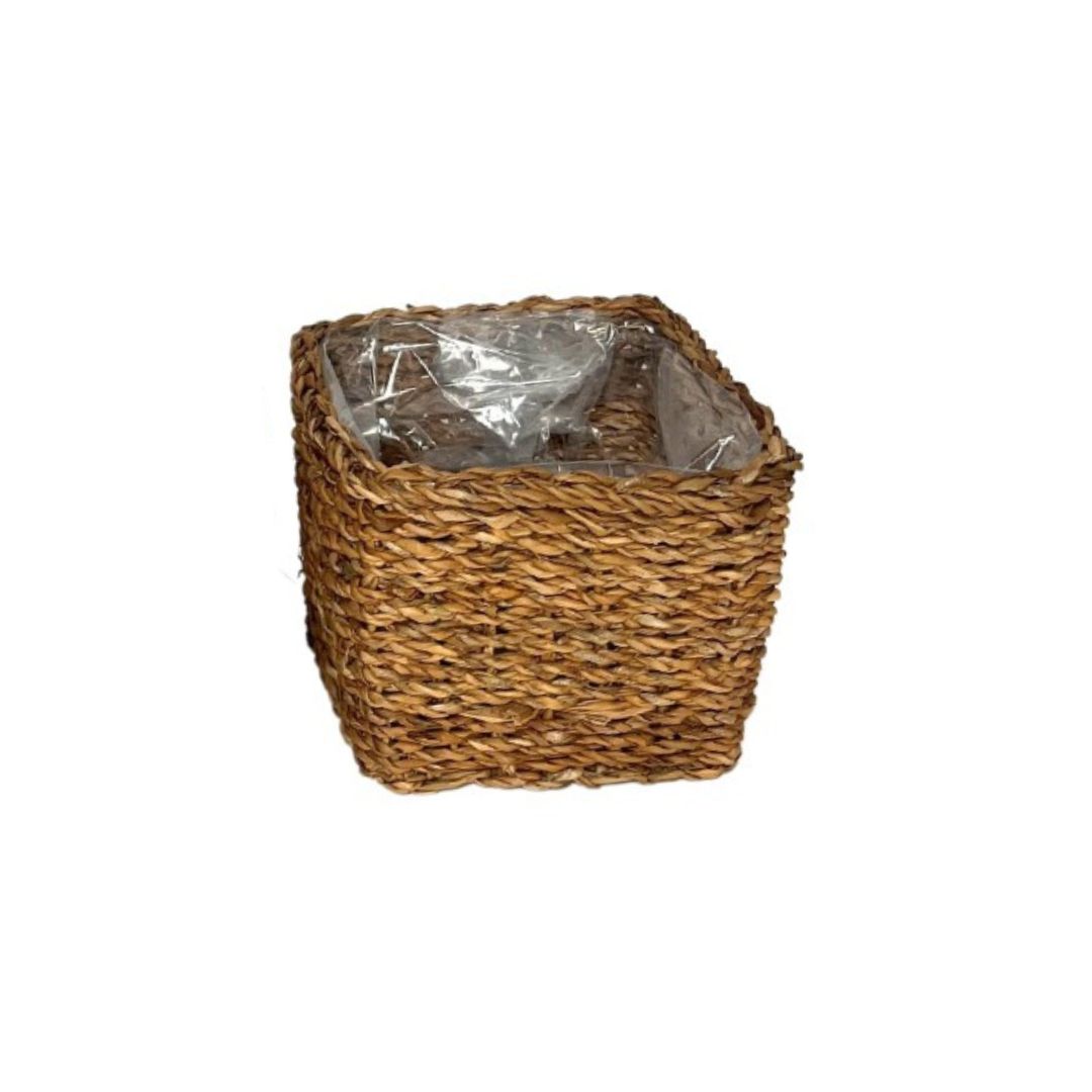 Seagrass Square Basket with Plastic Liner