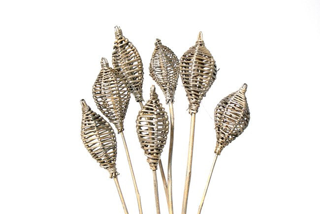 Lata Lantern 6 Stems Champange Washed