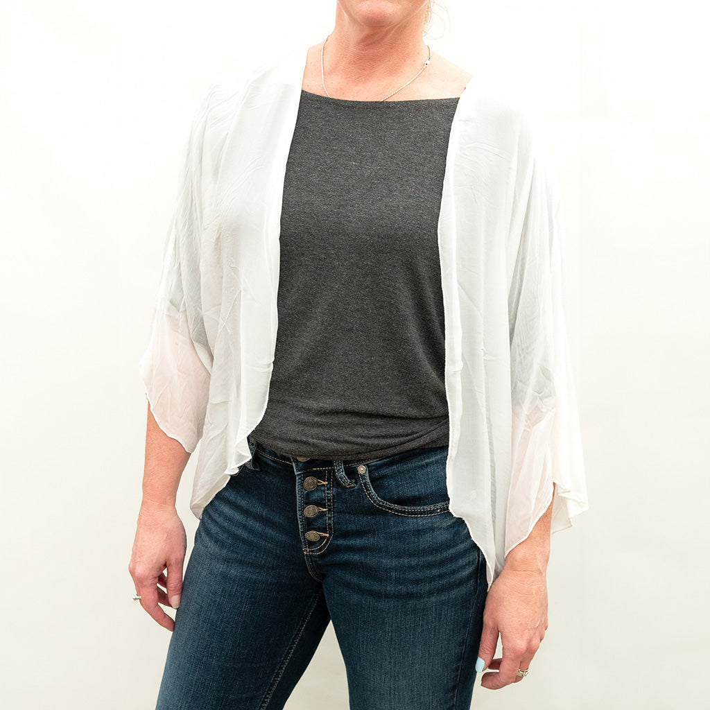 Women's Cocoon Cardigan White - Sheridan Nurseries