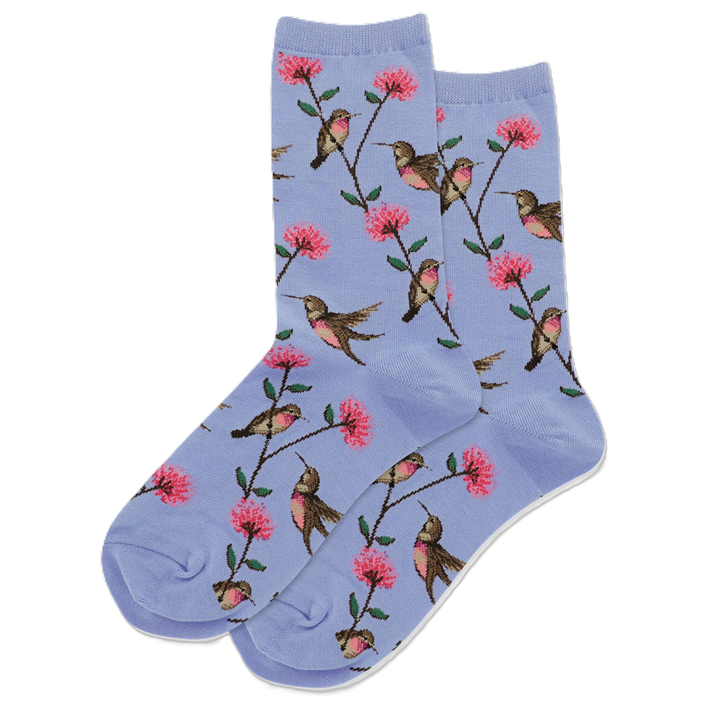 Hummingbirds Purple Socks