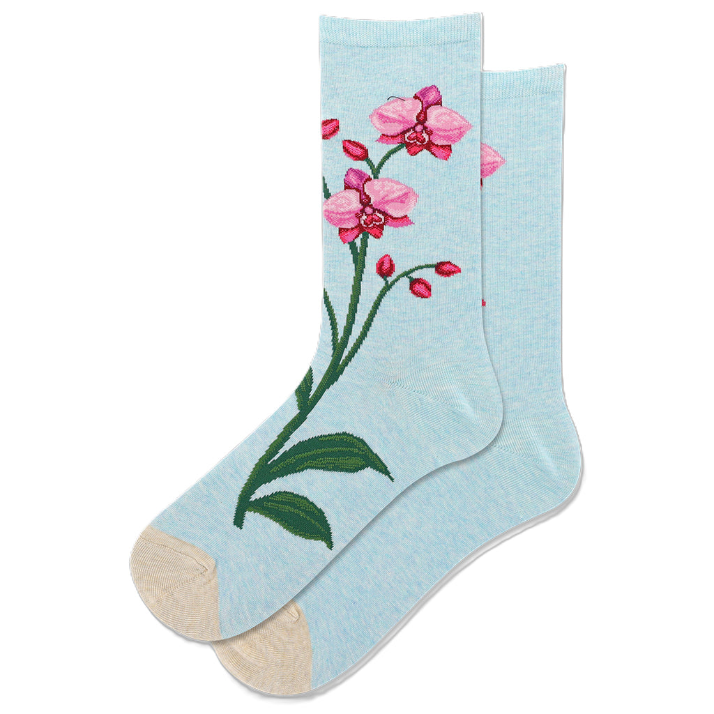 Orchid Mint Crew Socks