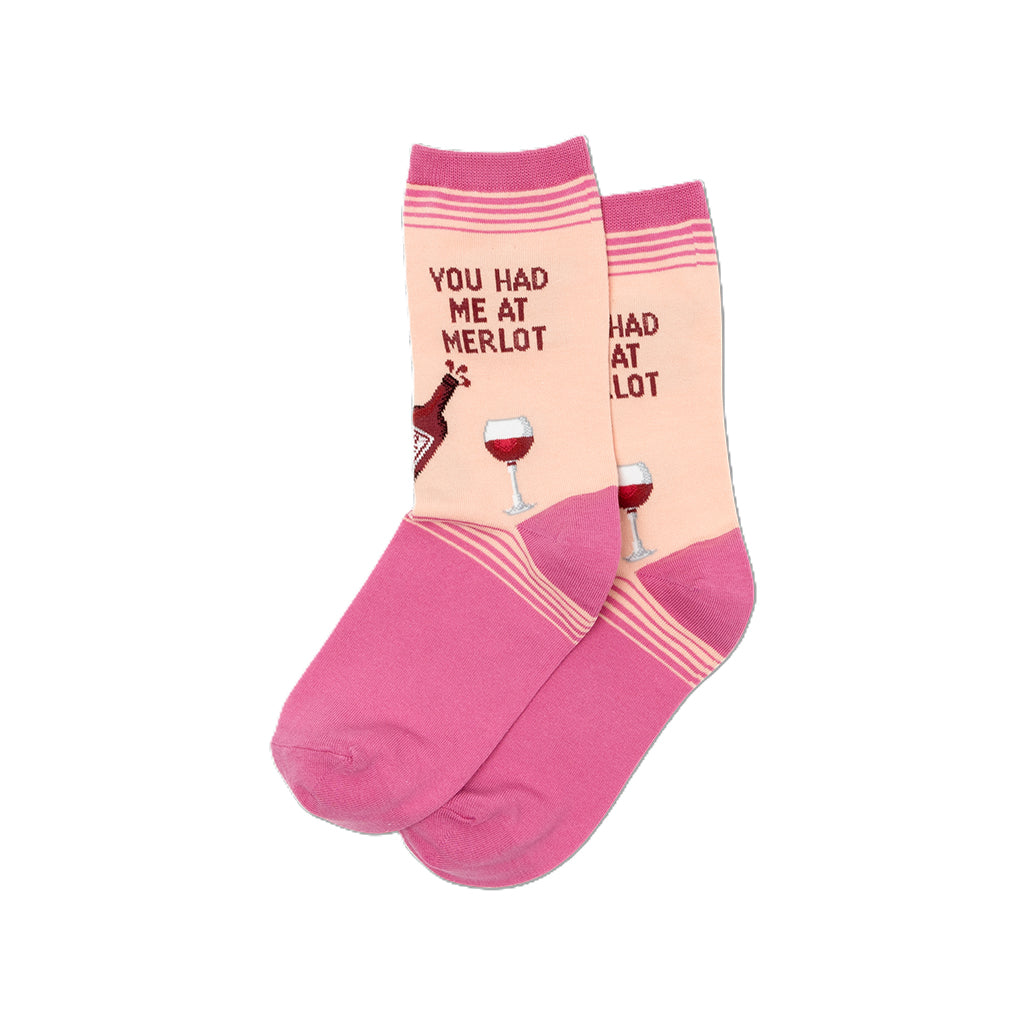 You Had Me At Merlot Blush Socks