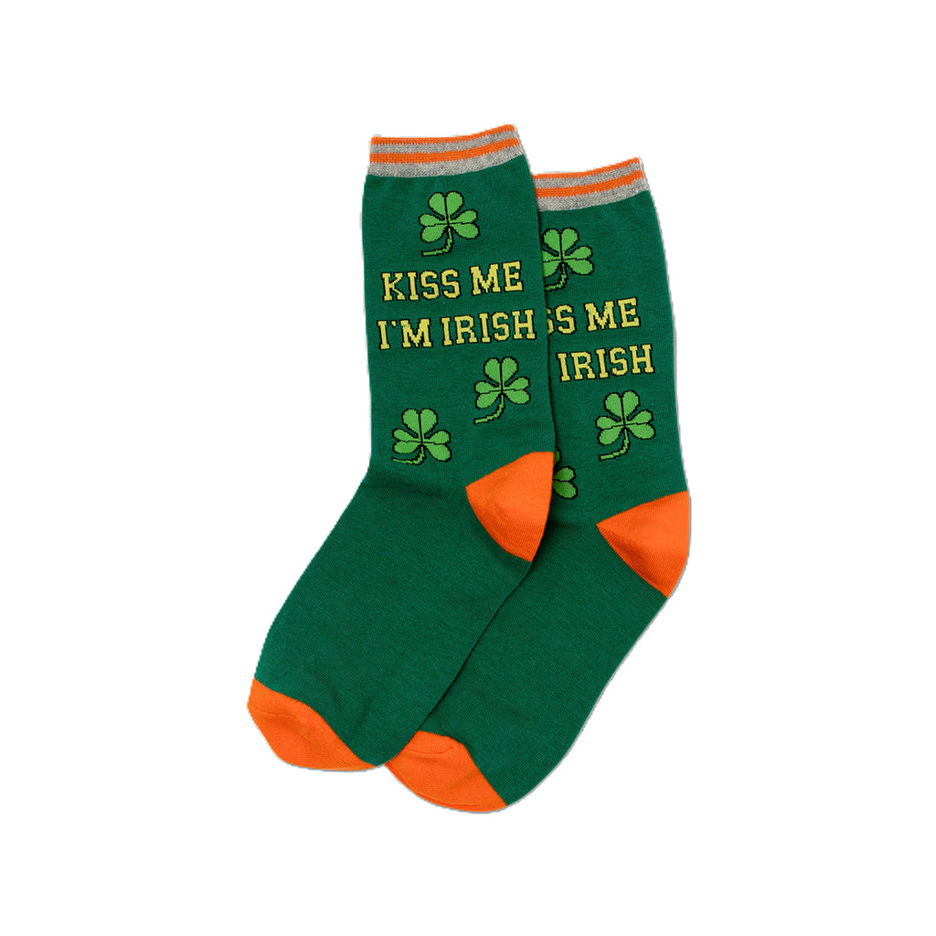 Kiss Me I'M Irish Forest Socks Socks