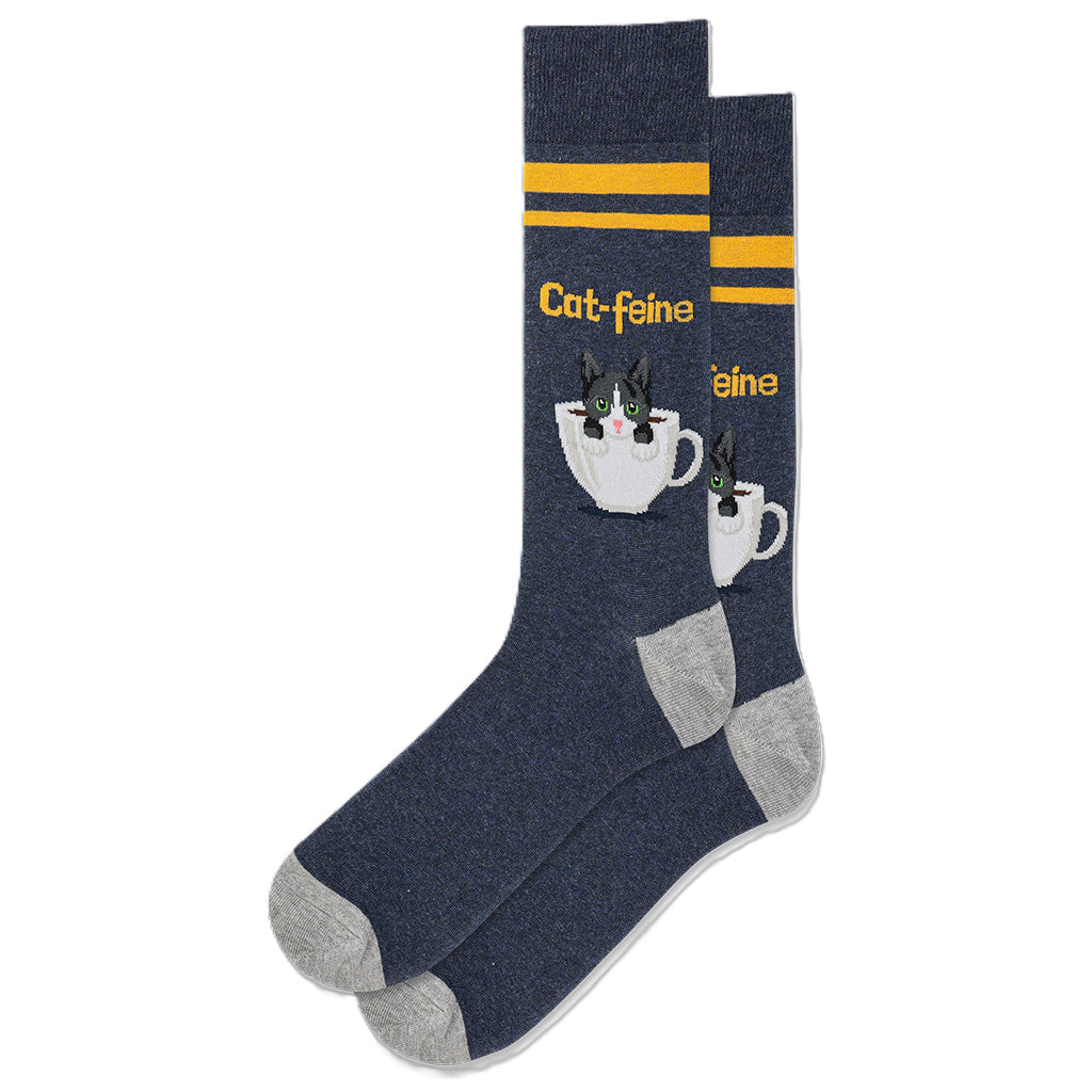 Cat-Feine Denim Men's Socks