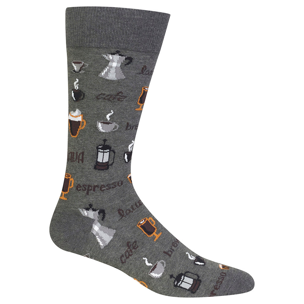 Coffee Charcoal Men's Socks