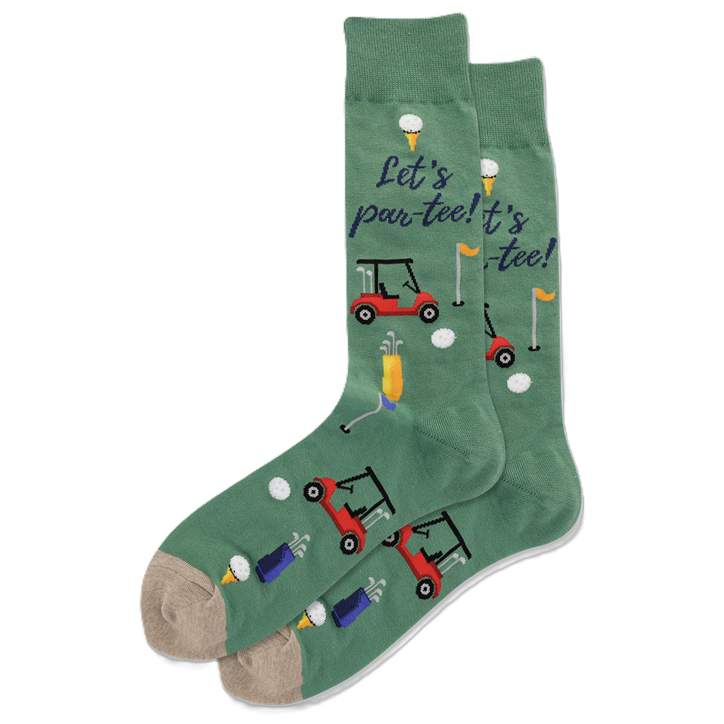 Let's Par-Tee Olive Men's Socks