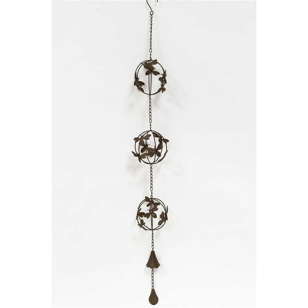 Metal Dragonfly Hanging Chain with Bell