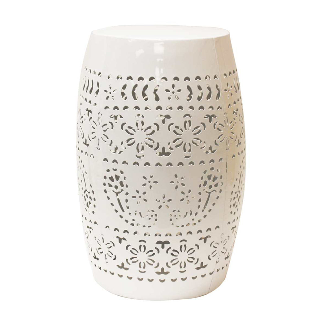 White Metal Side Table