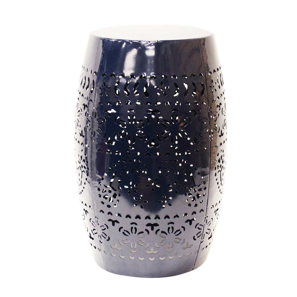 Navy Metal Side Table