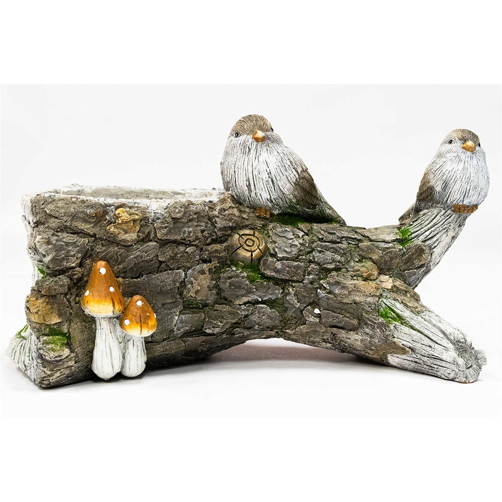 Bird on Tree Stump Planter