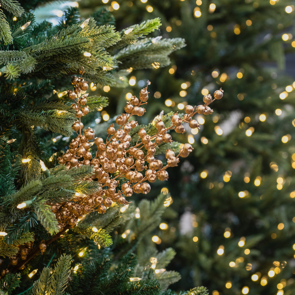 Metallic Gold Berry Bush