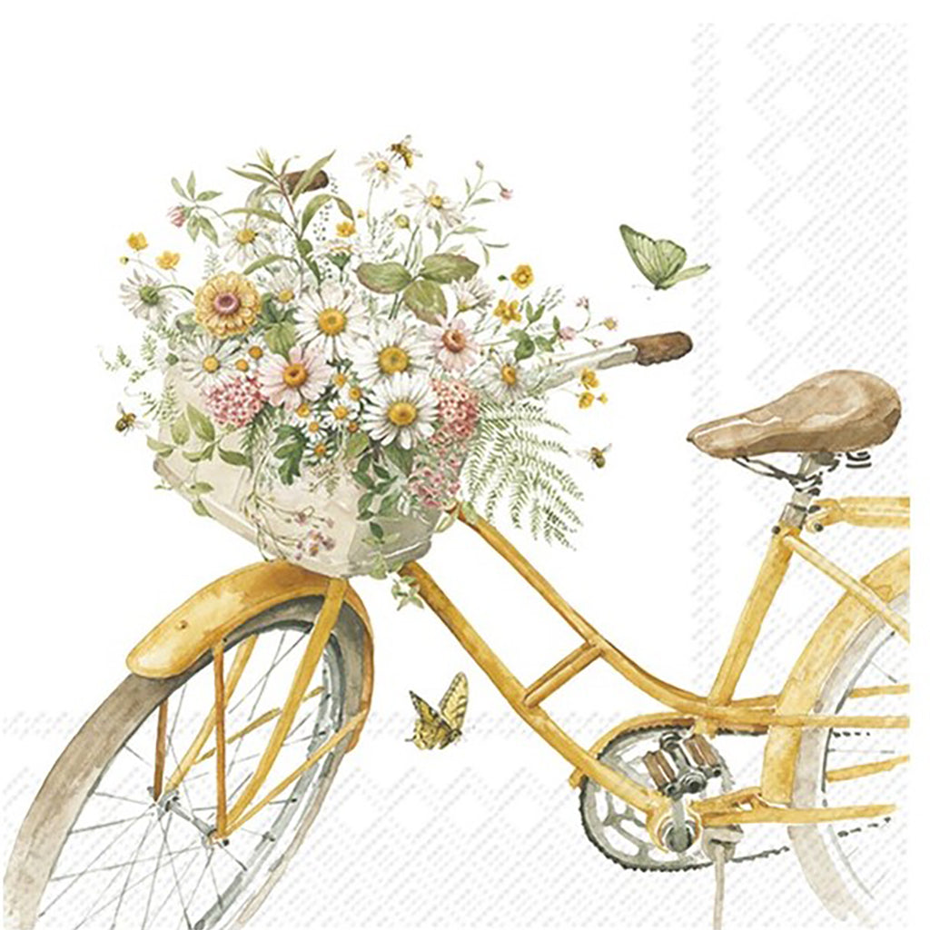 Flower Bike Lunch Napkin