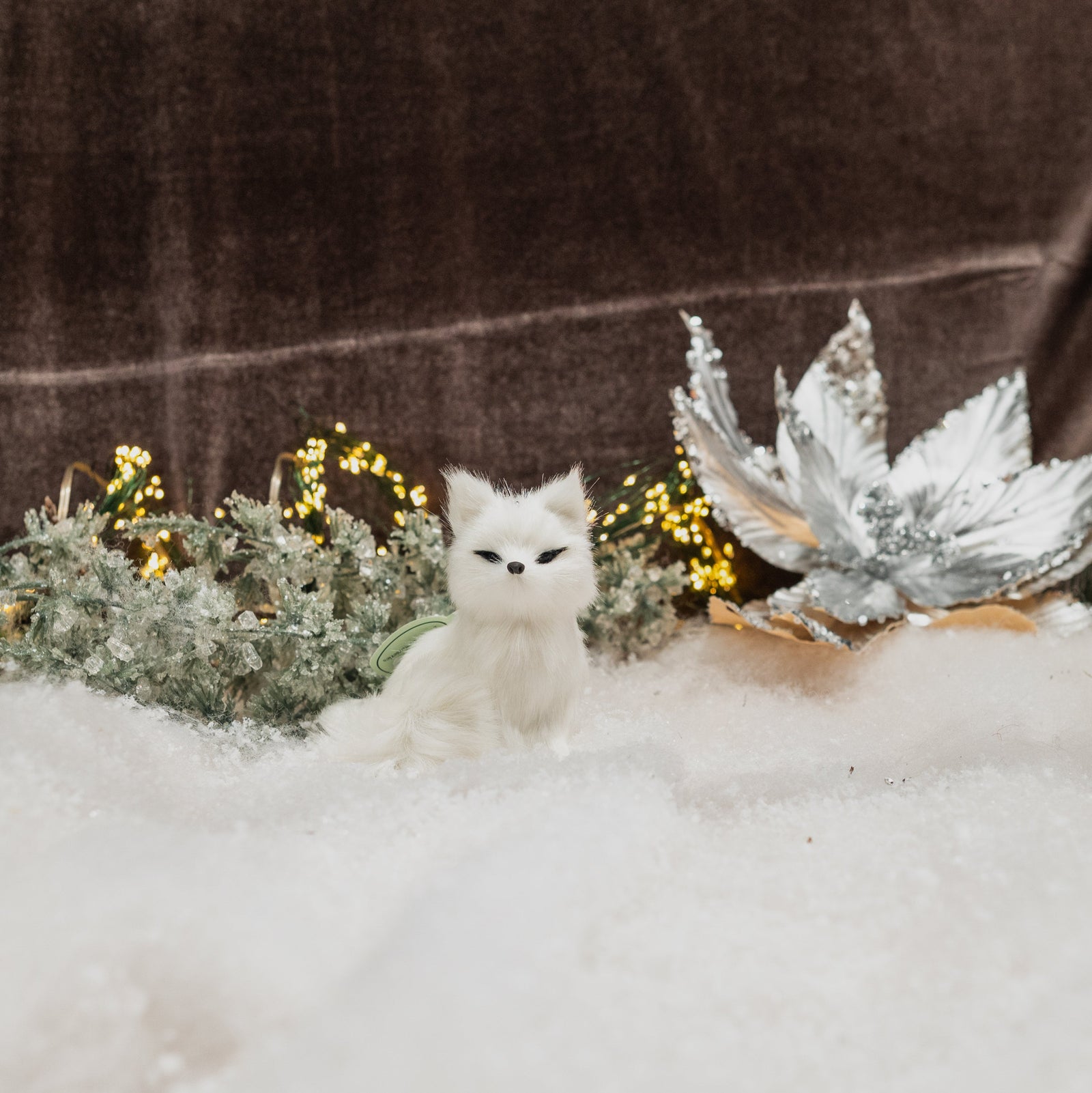 Furry Fox Ornament 4"