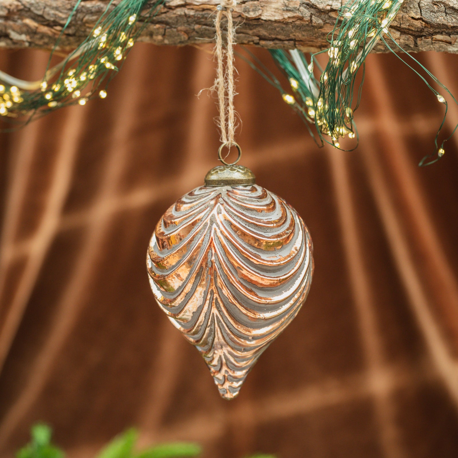 Glass Highlands Drop Ornament 4"