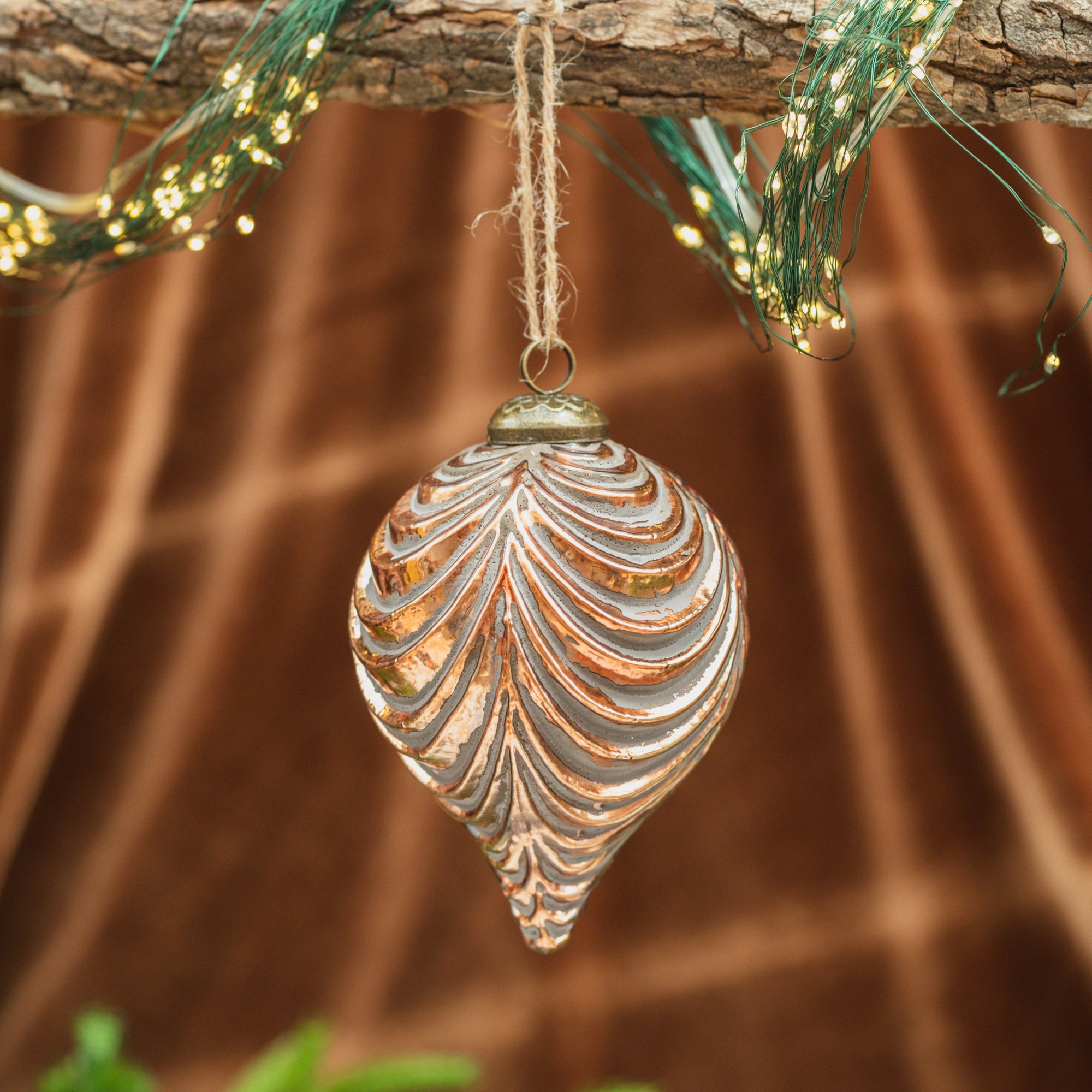 Glass Highlands Drop Ornament 4"