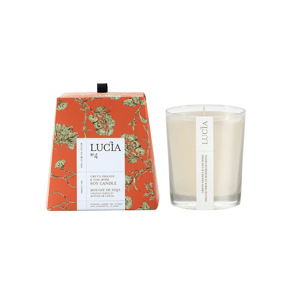 Soy Candle Green Orange &amp; Oak Moss