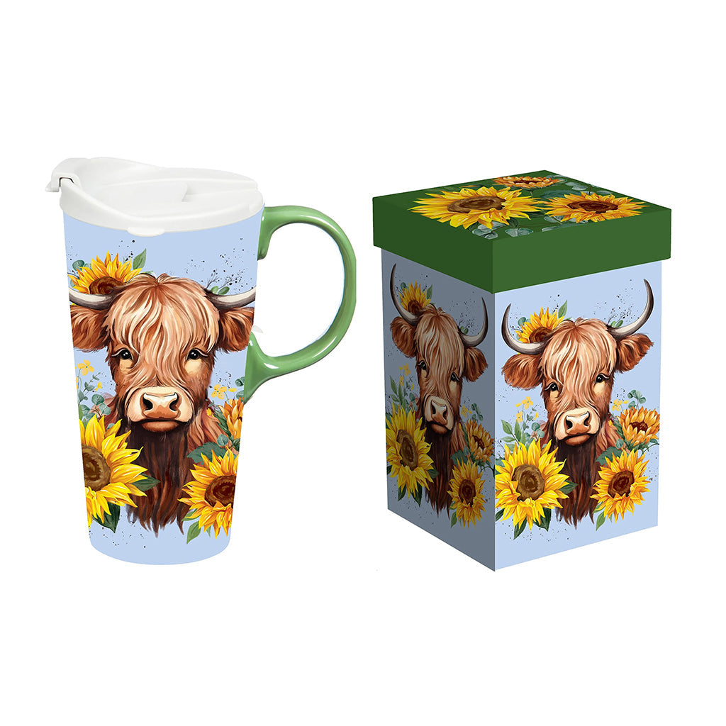 Highland Cow Travel Mug - 17oz