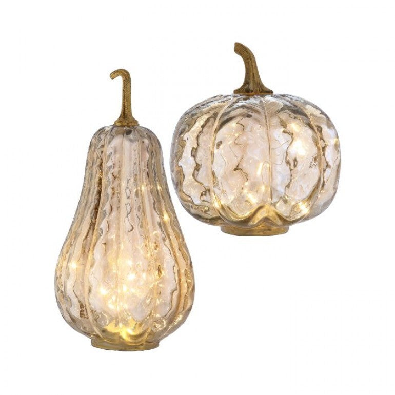 LED Luster Glass Pumpkin