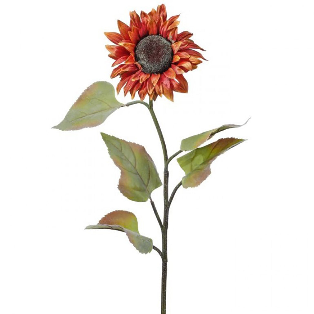 Autumn Sunflower Pick Burnt Orange 30"