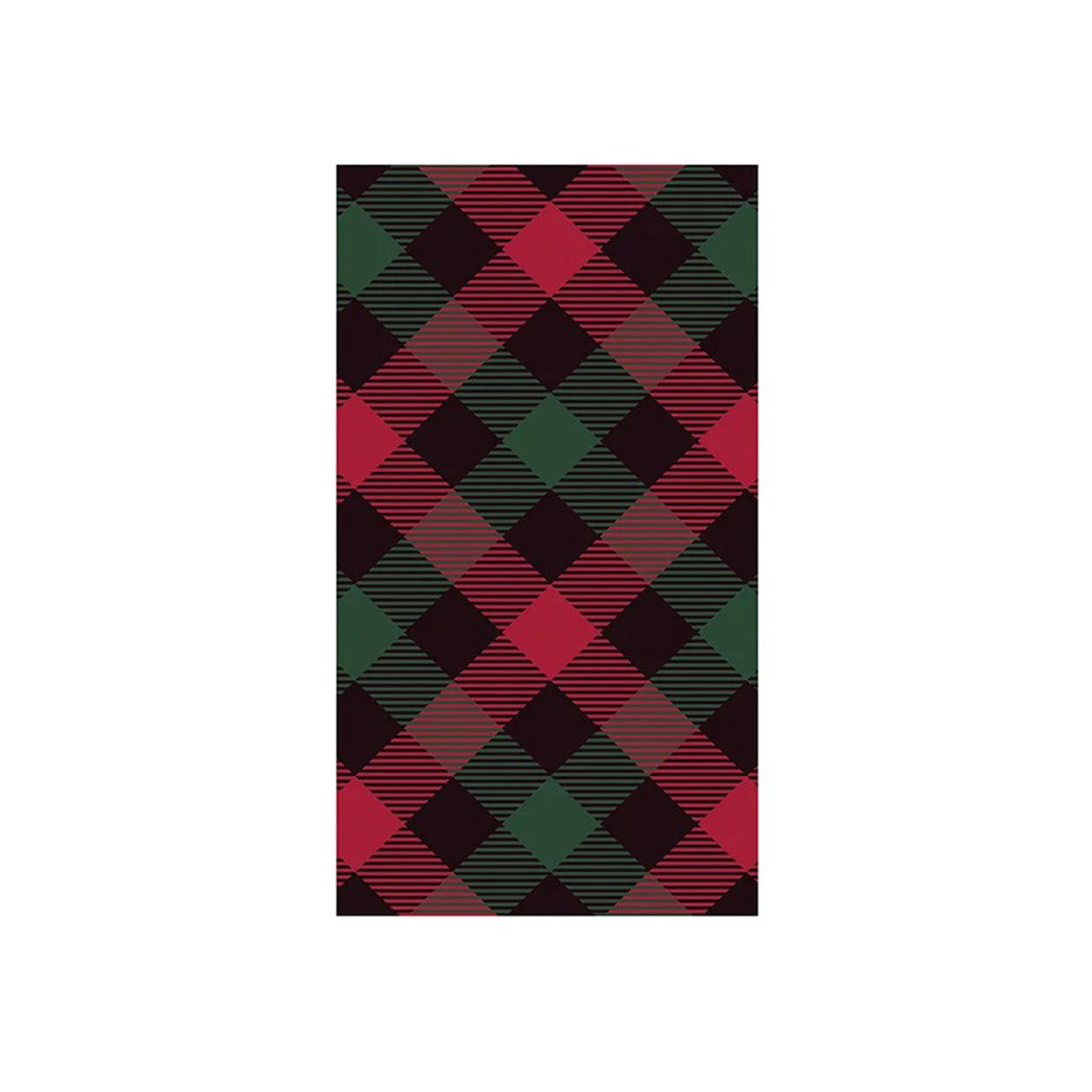 Christmas Check Guest Napkin 16Pk