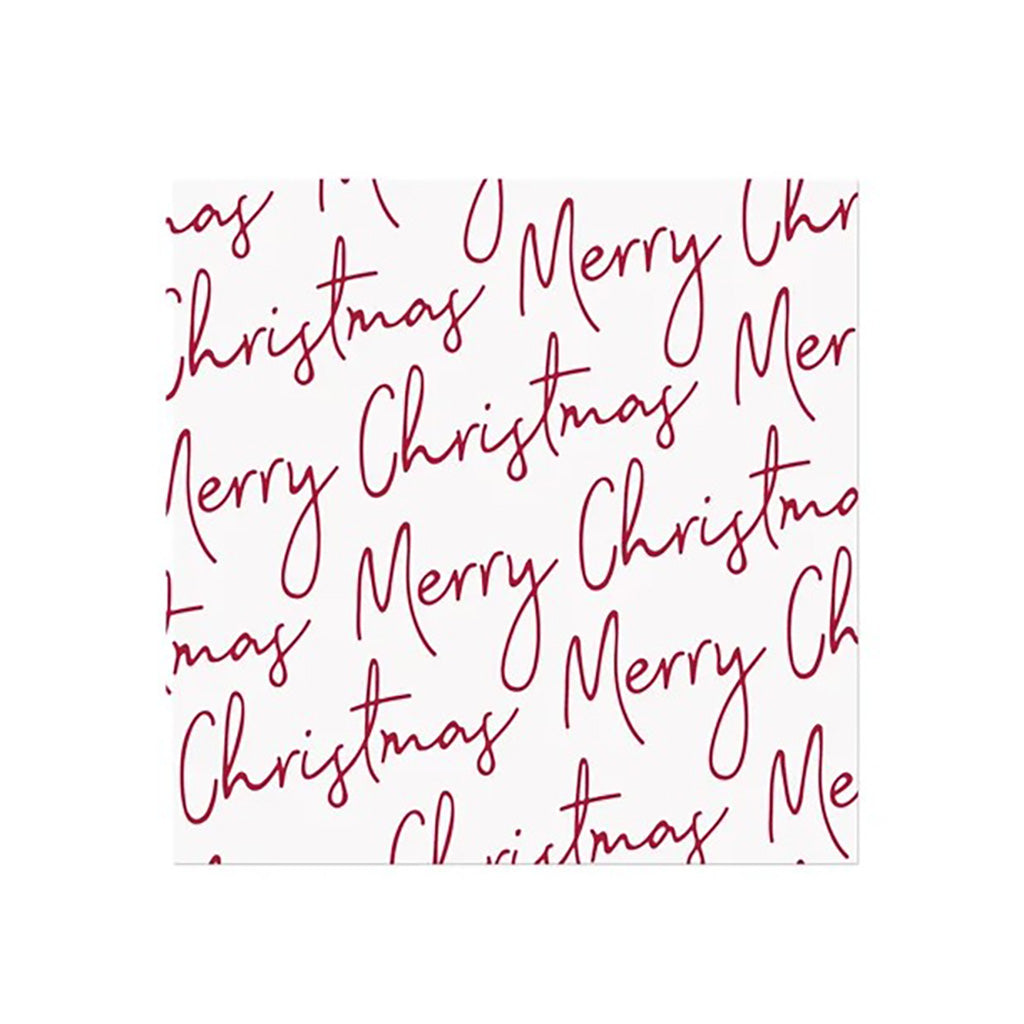 Merry Christmas Script Napkin 20Pk