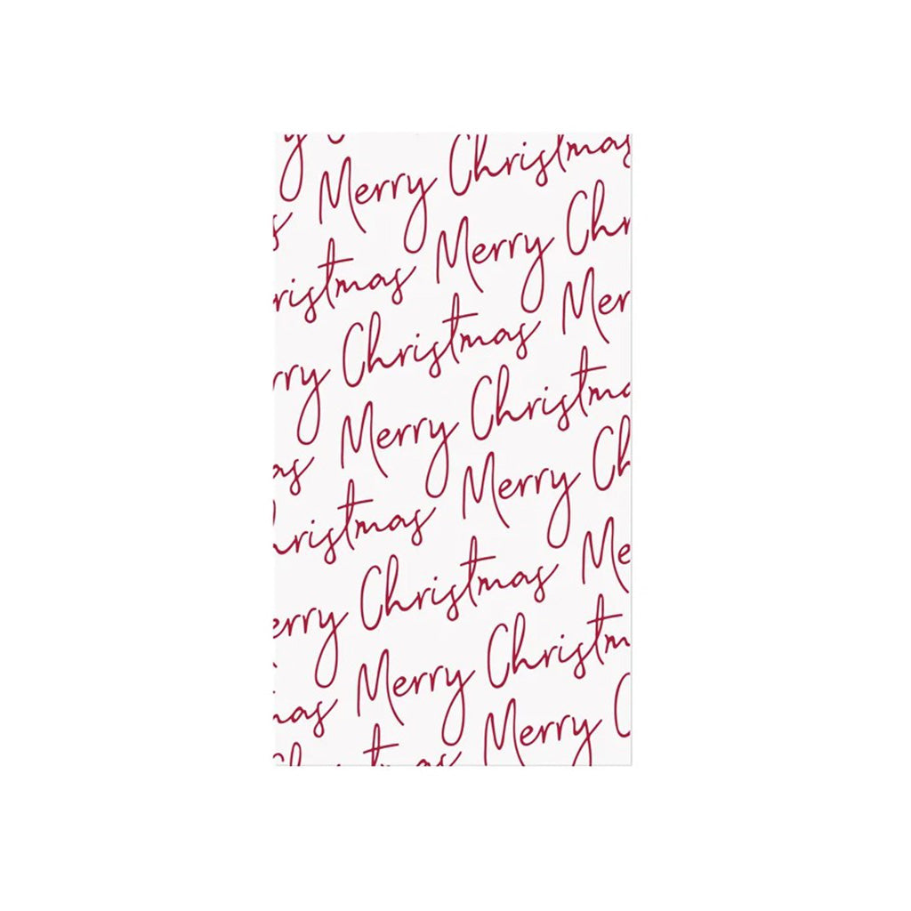 Merry Christmas Script Guest Napkin 16Pk