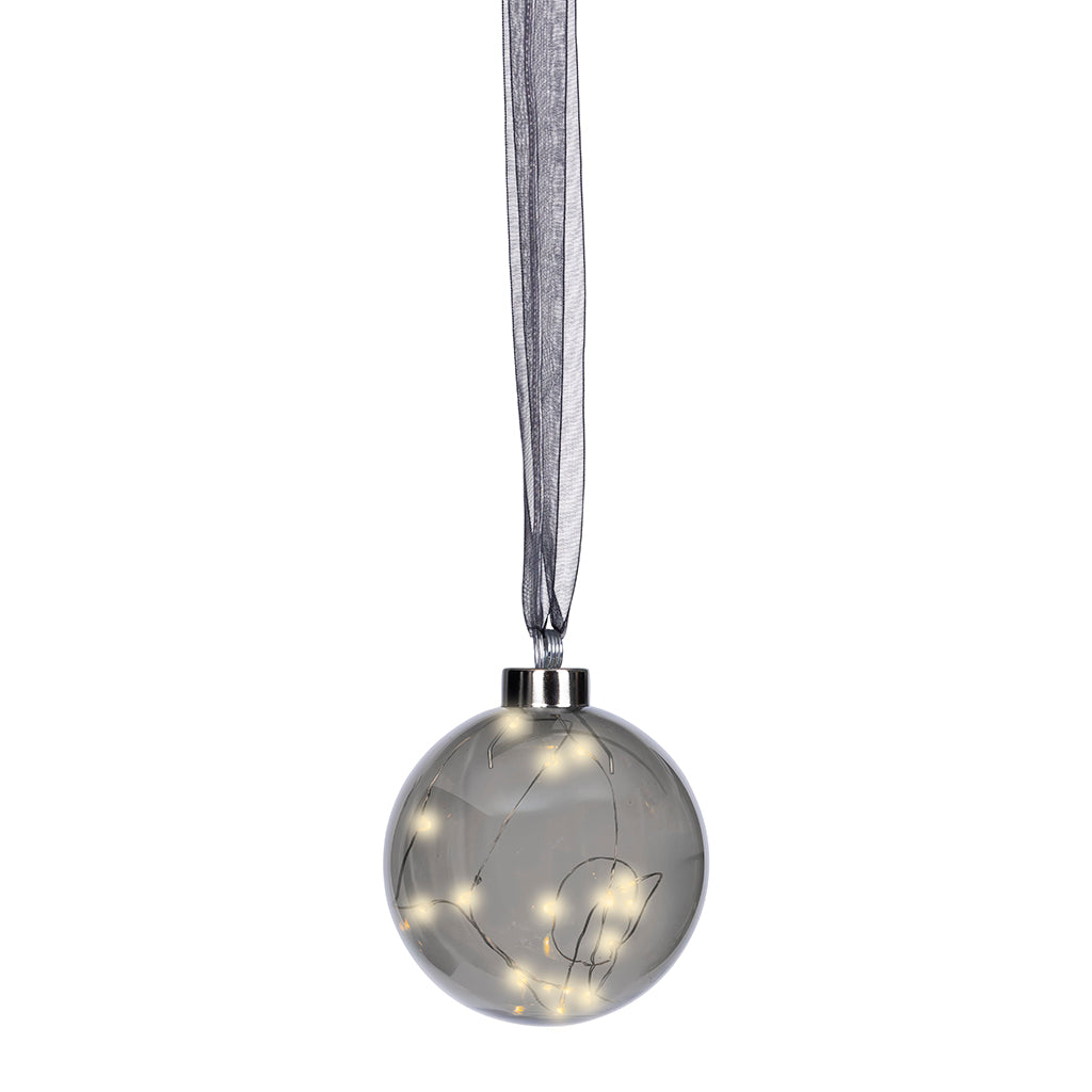 Micro LED Ball Ornament Anthracite