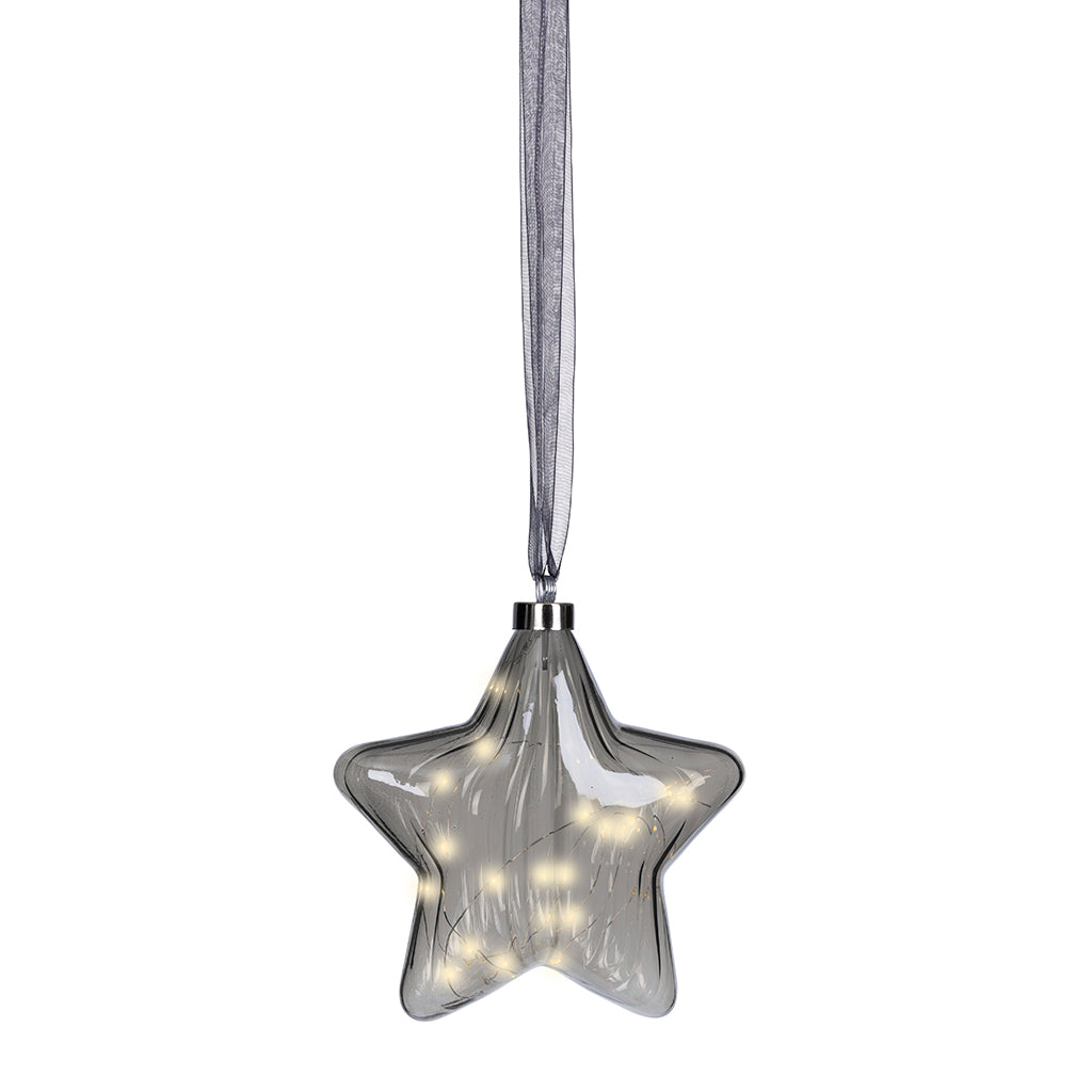 Micro LED Star Ornament Anthracite 20cm