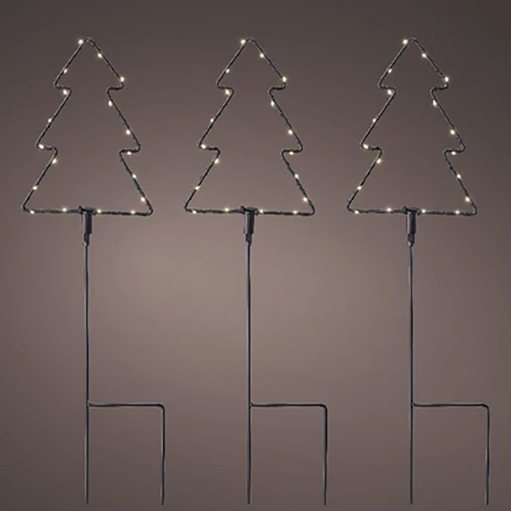 Micro LED Tree Stakes set of 3 48cm