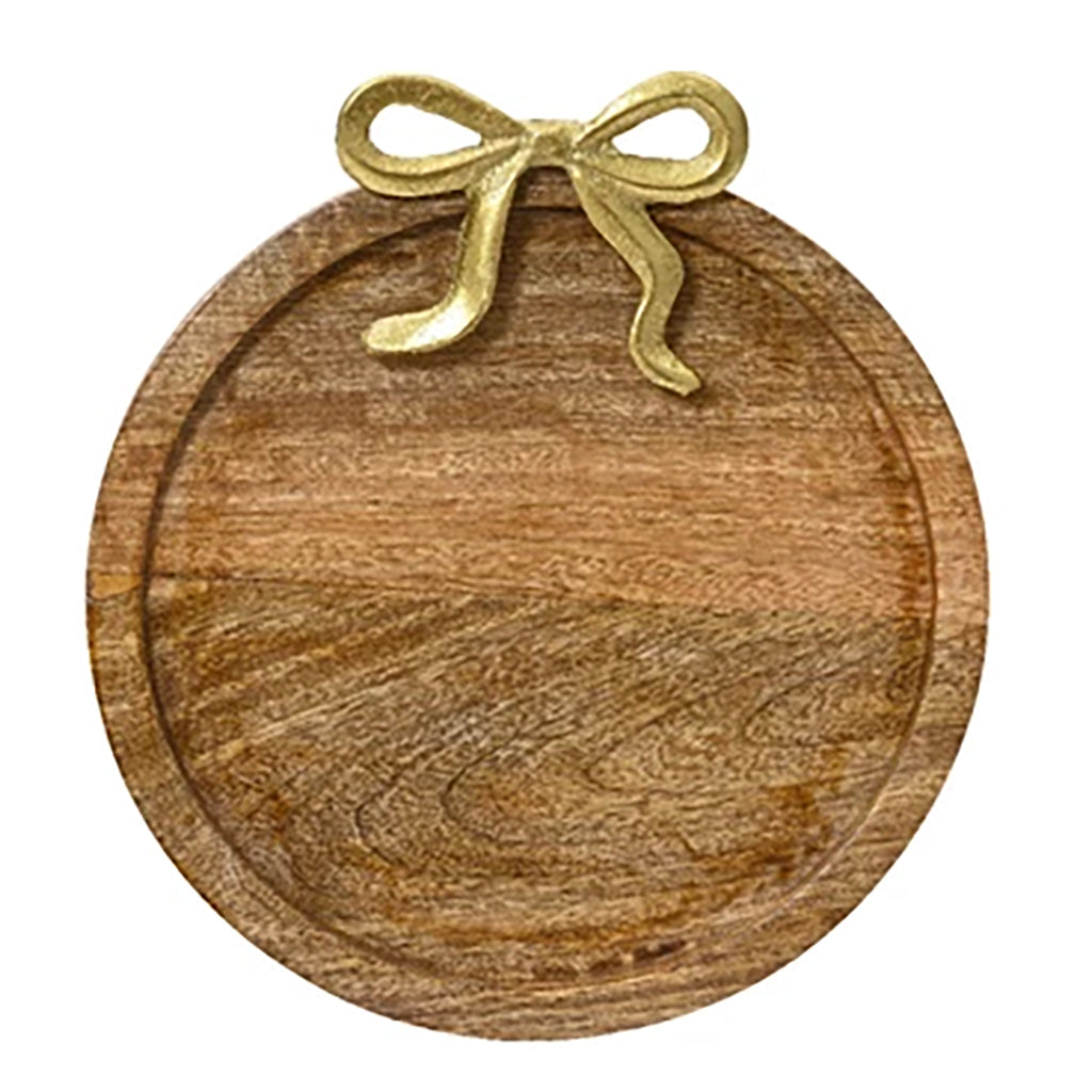 Mango Wood Platter with Bow