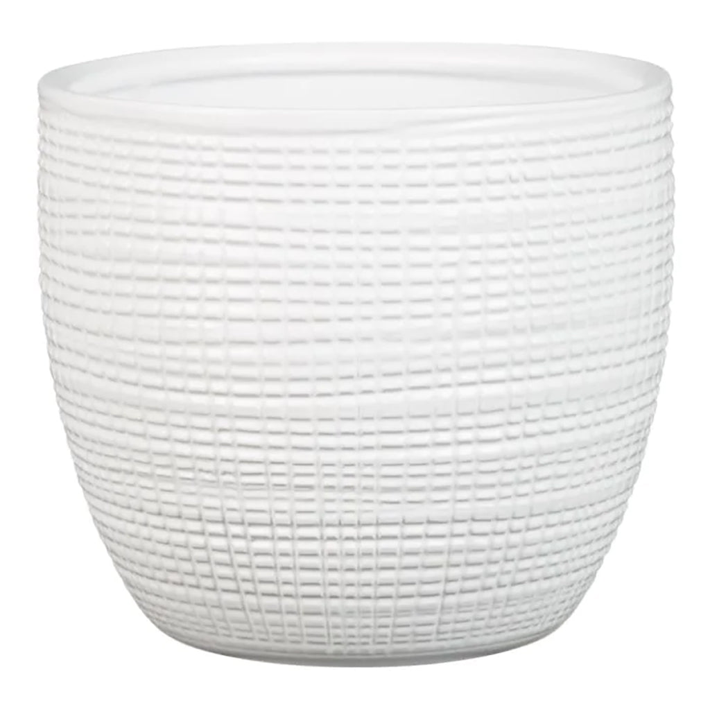 Corteza Ceramic Pot White