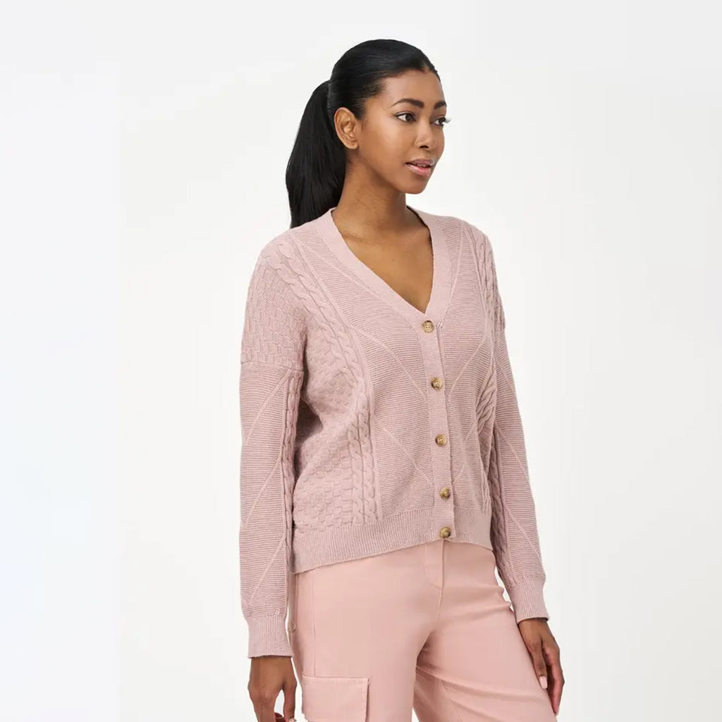 Knit V-Neck Cardigan Quartz
