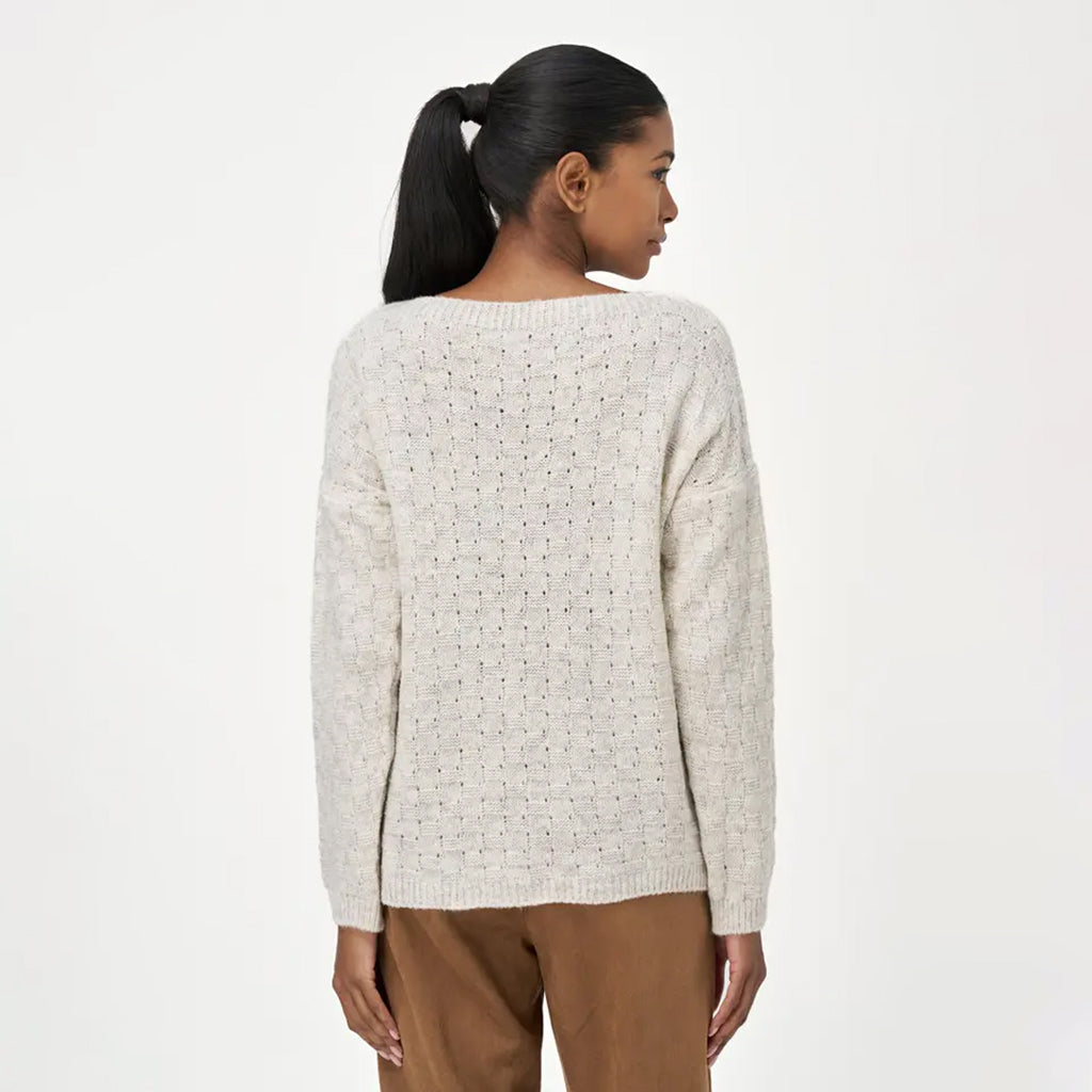 Basket Weave Sweater Vanilla
