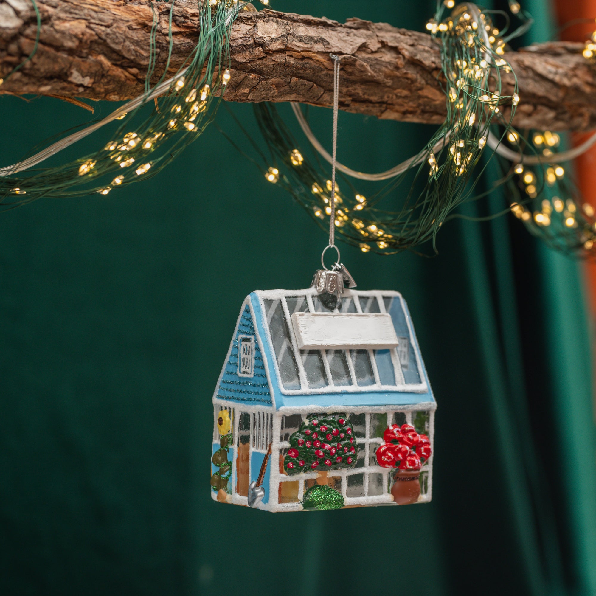 Noble Gems Greenhouse Gls Ornament 3.25In