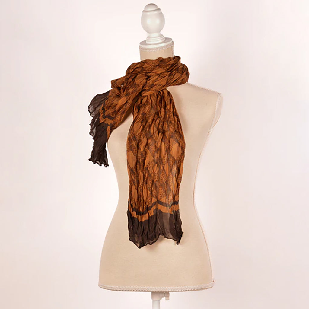 Crinkle Scarf Brown