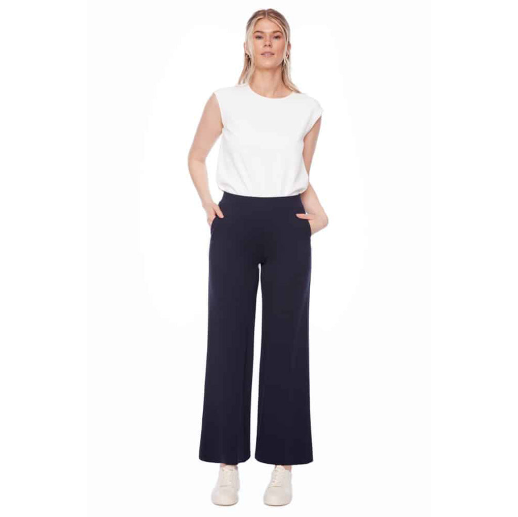 Light Ponte Wide Leg Pant Black