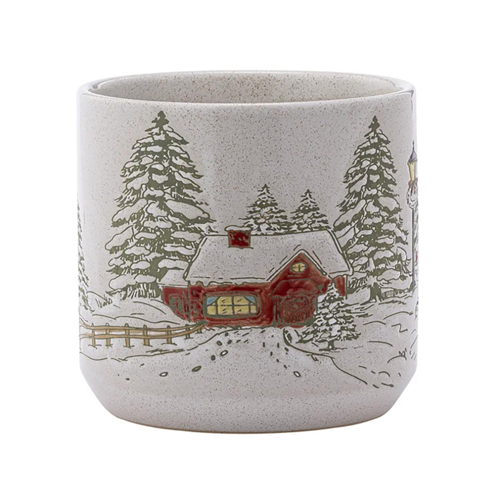 Snowy Pine Tree Planter