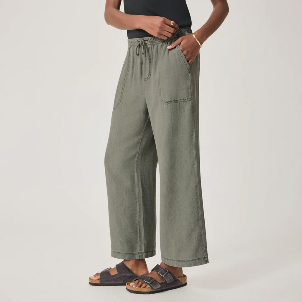 Angie Crop Wide Leg Pant Vintage Olive Branch