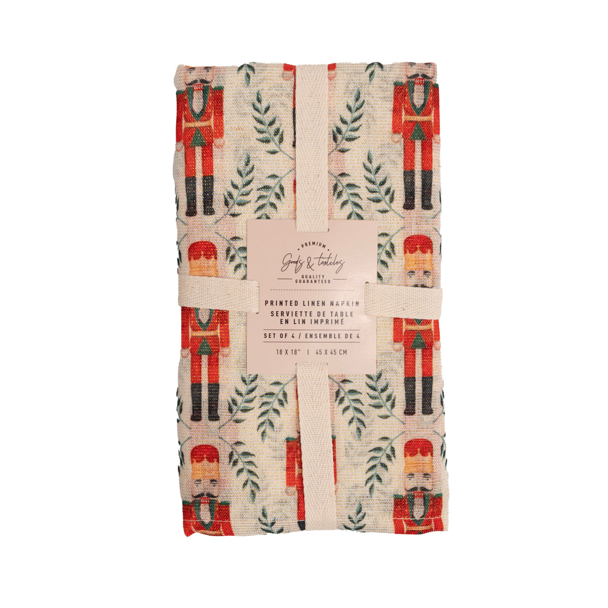 Traditional Nutcracker Linen Napkin set of 4