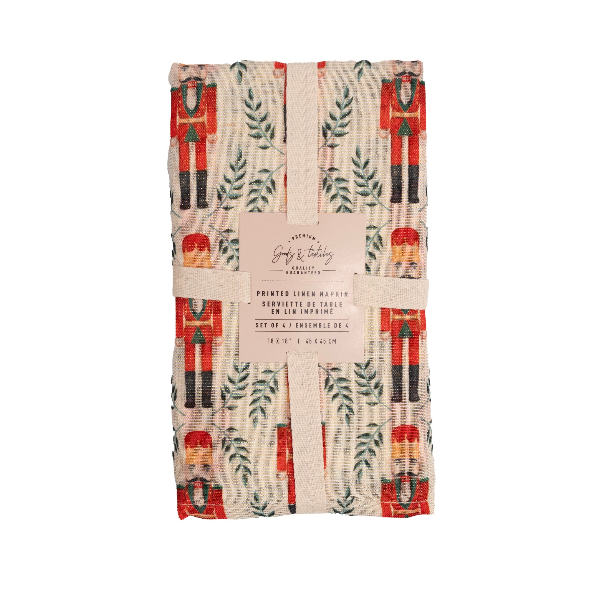 Traditional Nutcracker Linen Napkin set of 4