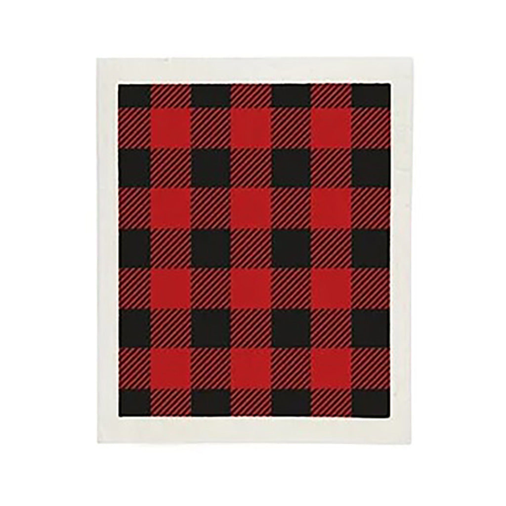 Buffalo Check Sponge Cloth Black/Red