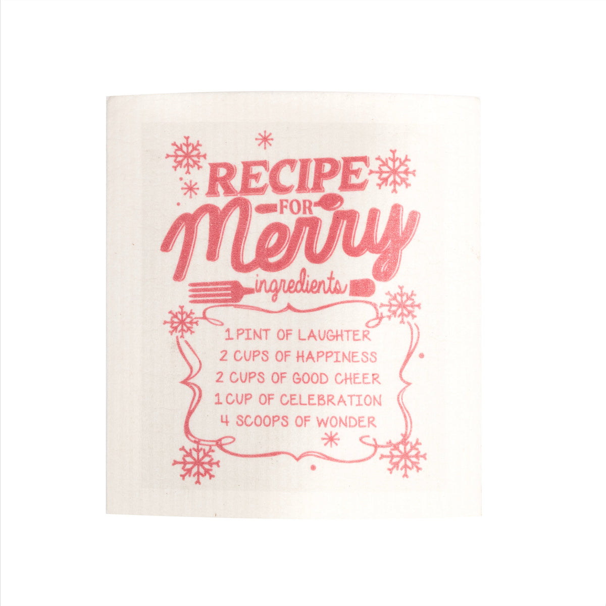 Merry Christmas Merry Sponge Cloth