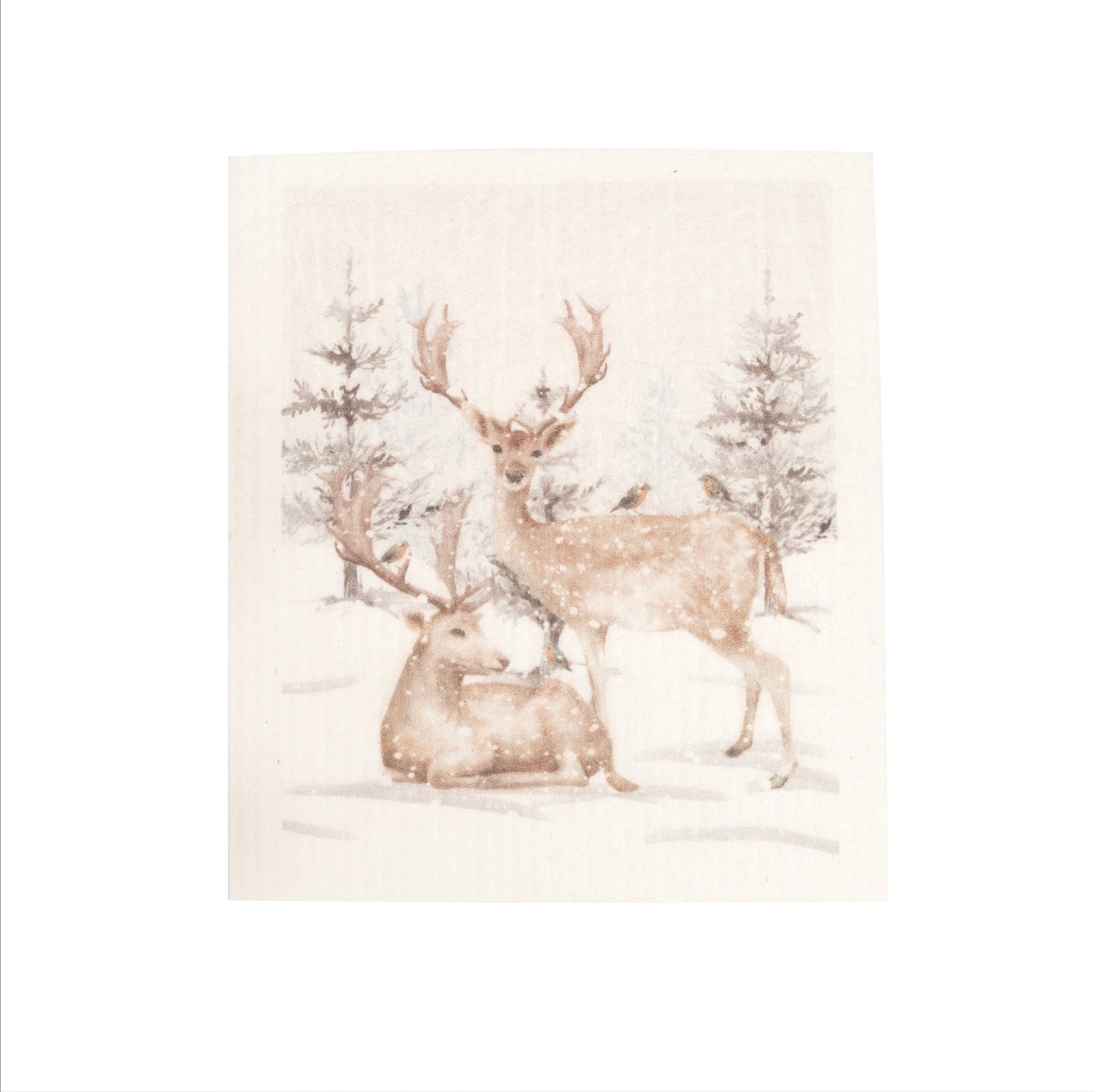 Reindeer In Forest Sponge Cloth