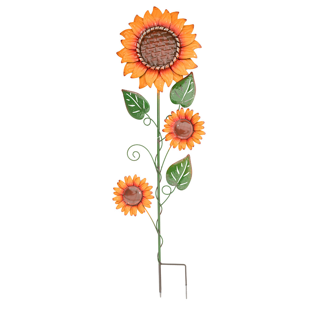 Sunflower Metal Garden Stake 36"