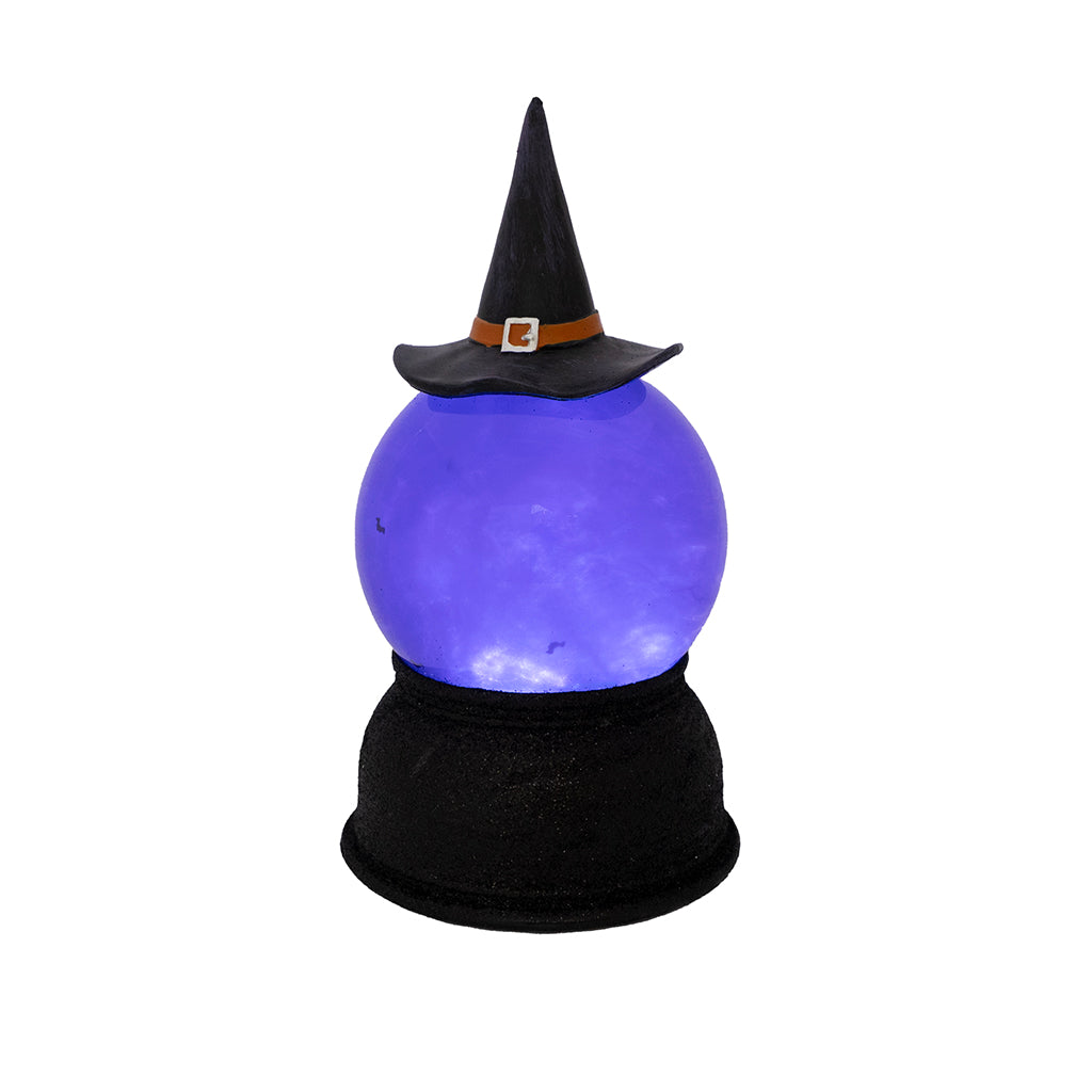 Led Witch Hat Waterglobe 8.5In