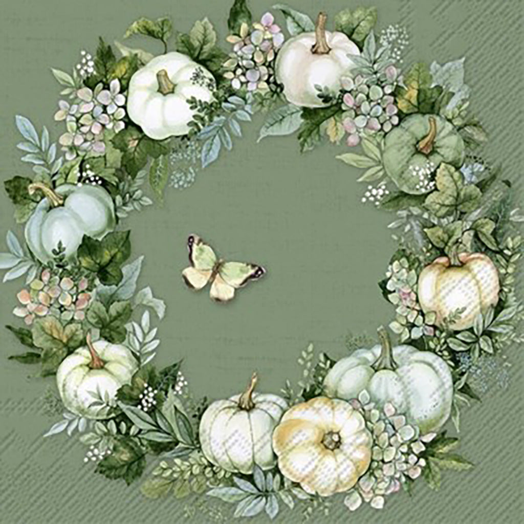 Pumpkin Wreath Lunch Napkin
