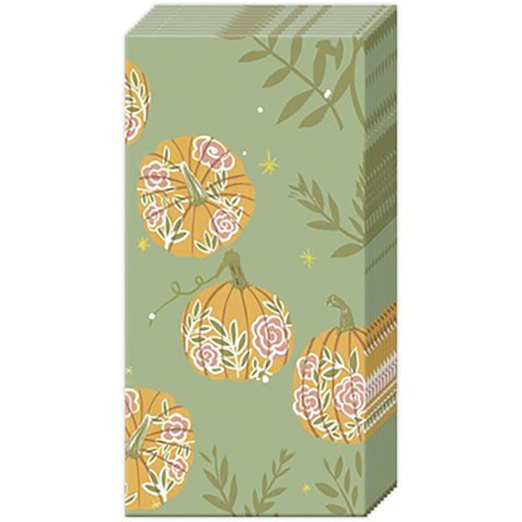 Pumpkin With Roses Pocket Tissue