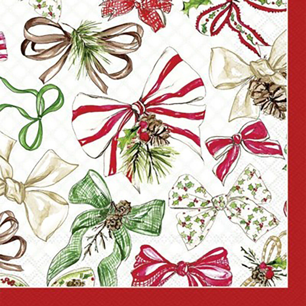 Christmas Bow Cocktail Napkin