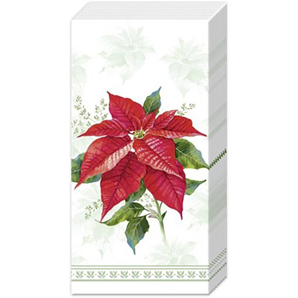 Classic Poinsettia Pocket Tissue